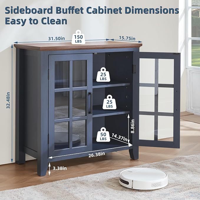 Joaxswe Large Sideboard Buffet Cabinet - Image 2