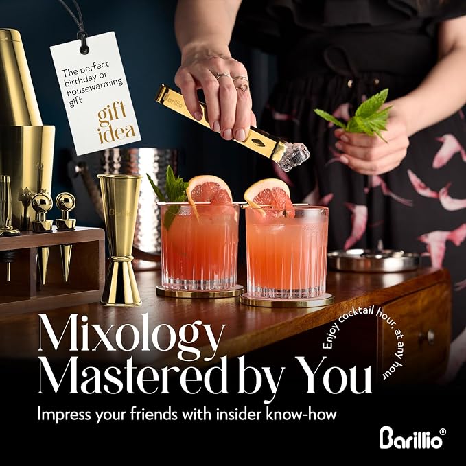 Barillio Gold Bartender Kit – 23-Piece Stainless-Steel Cocktail Shaker Set - Image 4