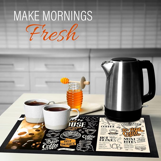 Coffee Bar Mat - Coffee Gifts - Coffee Lover - Coffee Bar Accessories - Barista - Image 4