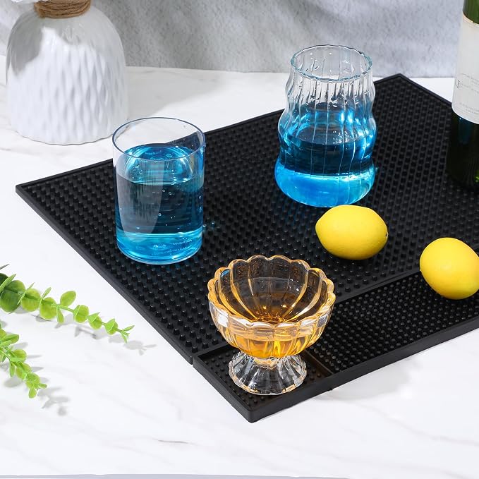 4 Pcs Rubber Bar Mats, Barber Mat, Non-Slip Spill Mats - Image 4