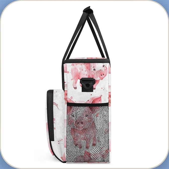 Funny Pig Coffee Maker Carring Bag, Large Insulated Storage Organizer Case Tote - Image 4