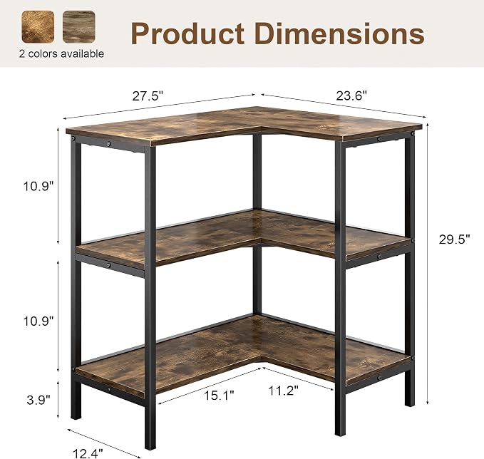 VECELO Corner Cabinet Table - Image 2