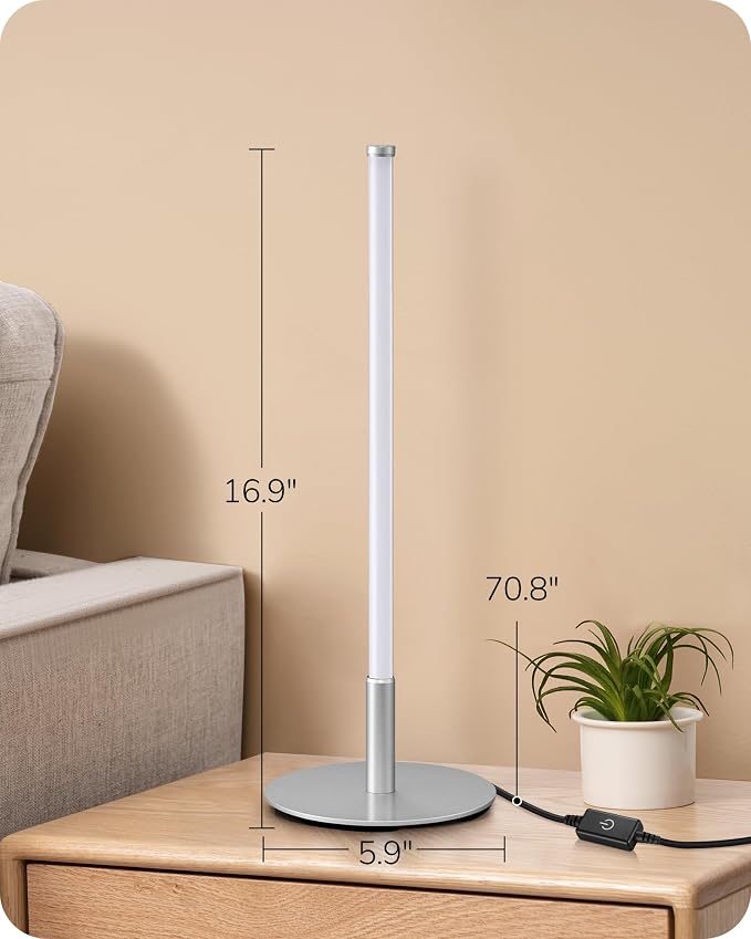 EDISHINE Upgraded LED Table Lamp, Stepless Dimmable Bedside Lamp - Image 6