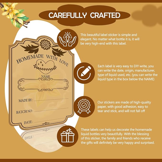 30PCS Beautifully Designed Bottle DIY Stickers, Vintage Labels - Image 3