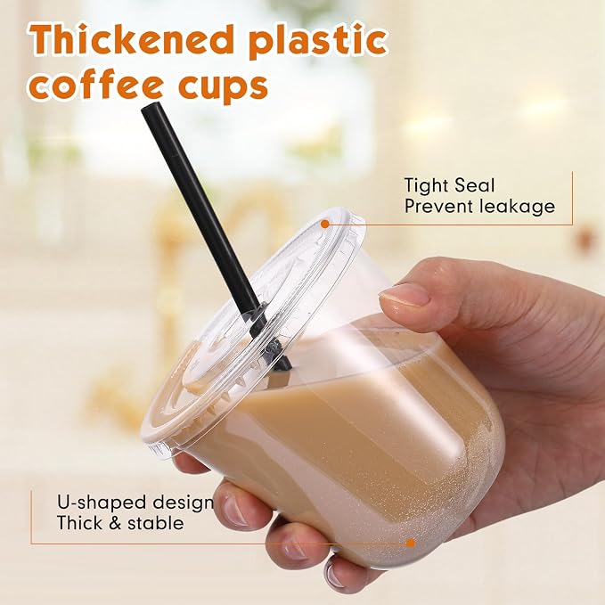 Ziliny 50 Set Clear Plastic Cups - Image 4
