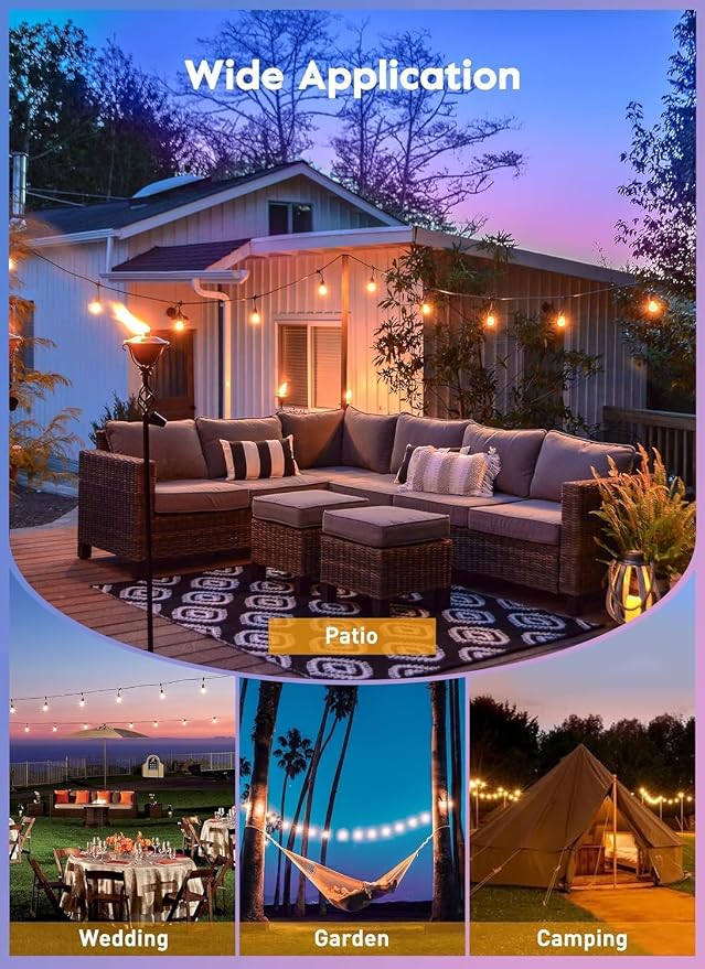 Brightown 82FT Outdoor String Lights - Image 5