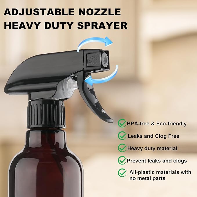Glass Spray Bottles 12oz Empty Spray Bottle Mist/Stream Spraying Small - Image 2