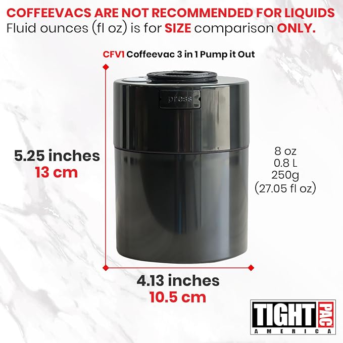 COFFEEVAC Pump It Out Airtight Coffee Container – Vacuum Storage Container - Image 6