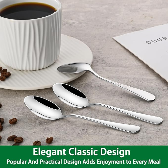 DEHOV 4.7 Inch Tea & Coffee Spoons, Dishwasher Safe Small Spoon - Image 6