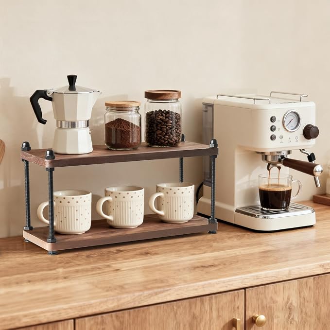 Mkono Coffee Station Organizer Wooden Mug Holder - Image 4