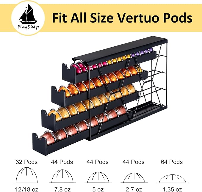 FlagShip 4-Tier Corner Coffee Pod Organizer - Image 3