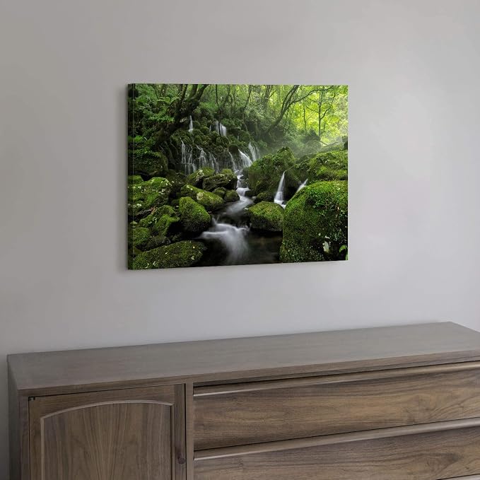 Waterfall Canvas Wall Art for Living Room Nature Forest Picture Wall Decor - Image 5