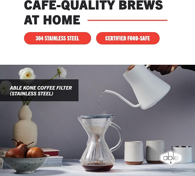 Able KONE: Reusable Stainless Steel Coffee Filter Compatible - Image 2