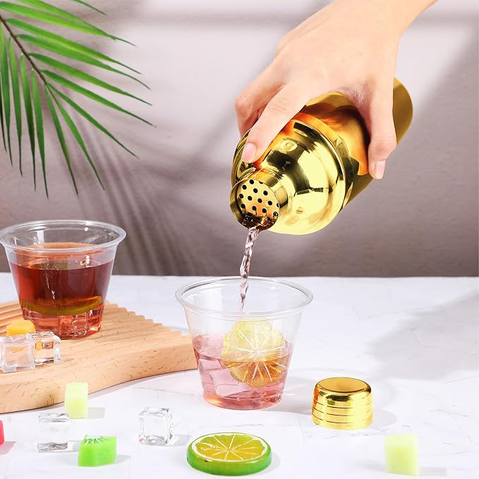 Nitial 9 Pcs Bar Cocktail Shaker Professional Stainless Steel Martini Drink - Image 5