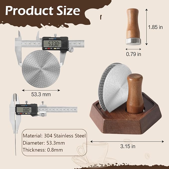 4-Piece 53.3mm Espresso Puck Screen - Image 2