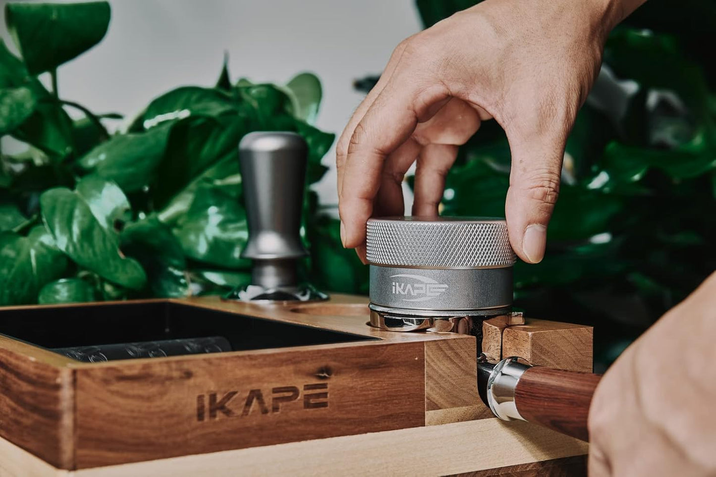IKAPE Coffee Products, 49MM Coffee Distributor, Gravity Adaptive Espresso Distributor Fits All 49MM Espresso Portafilter(Silver)