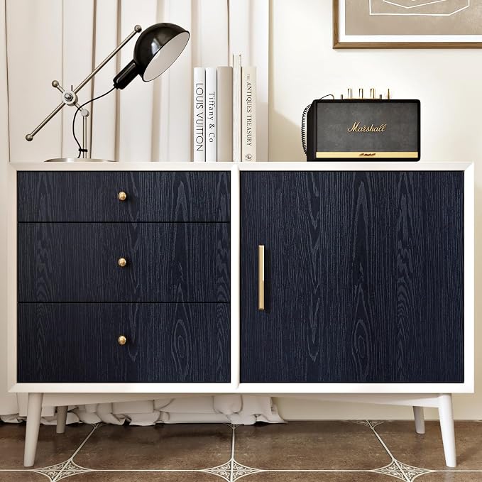 WESTICK Dark Blue Wood Grain Contact Paper - Image 5