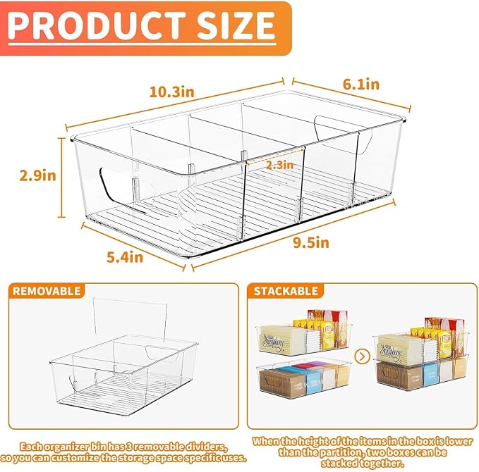 Stackable 8 Pack Snack Organizer - Image 3