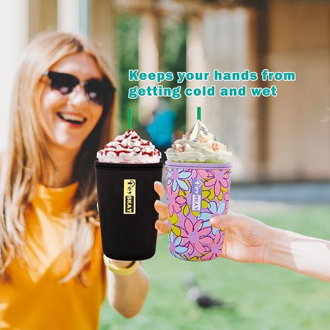 HEYSKAY Insulated Coffee Cup Sleeves Reusable Neoprene Iced Coffee Sleeve - Image 7