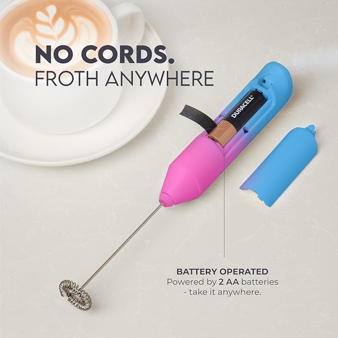 Zulay Kitchen Powerful Milk Frother AA Batteries Included – Ultra Fast Handheld - Image 4