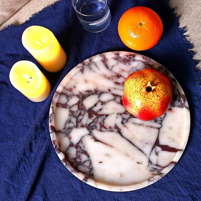 DUANYAN Natural Marble Tray, Coffee Table, Paper Cup, Cake Display, Coffee bar - Image 9