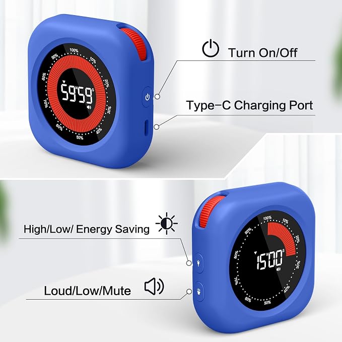 Visual Timer for Classroom Rechargeable, 10-Hour Digital Timers - Image 7