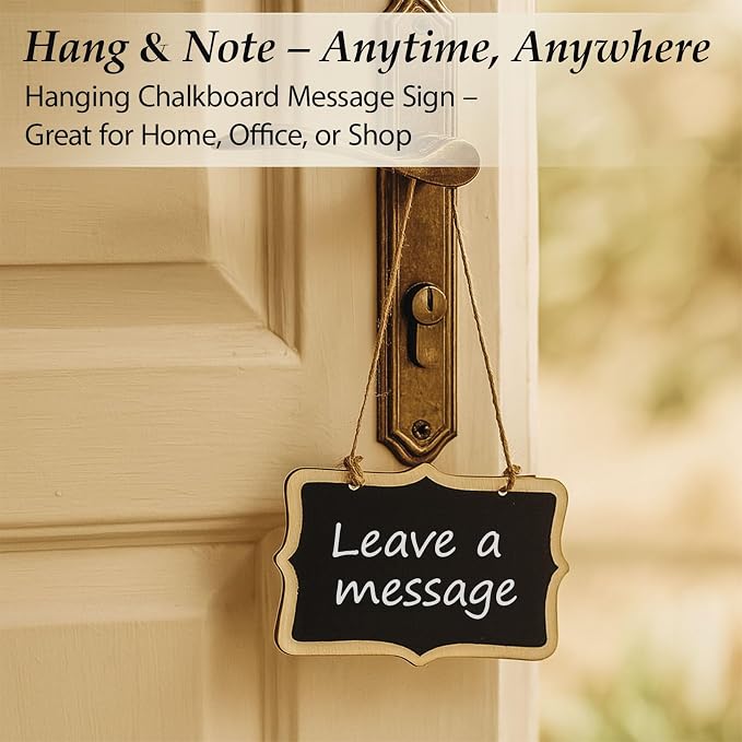 12-Pack Mini Hanging Wooden Chalkboard Labels – Small Reusable Blackboard Tags - Image 5