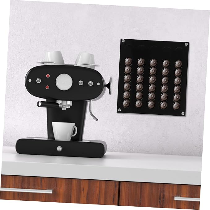 SHOWERORO Elegant Wall-mounted Capsule Display Coffee Bar Accessory Acrylic - Image 9