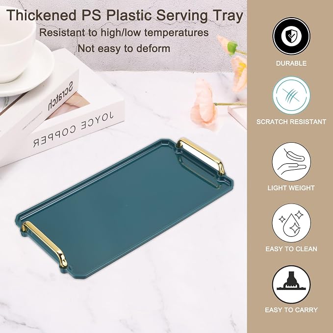 PATIKIL 16.1 x 8.7 Inches Plastic Serving Tray - Image 3