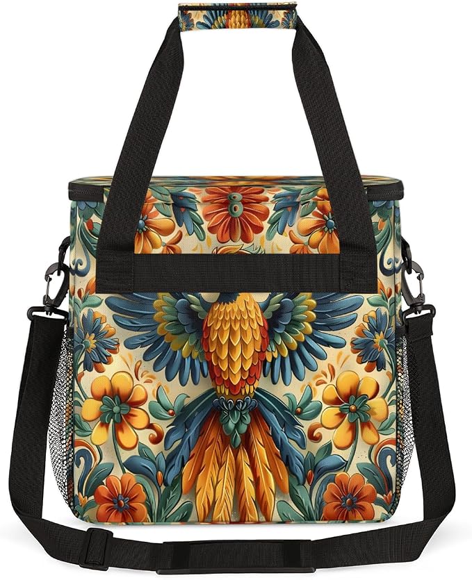 Vintage Boho Bird Coffee Maker Carrying Bag Tote Single Serve Station Organizer - Image 5
