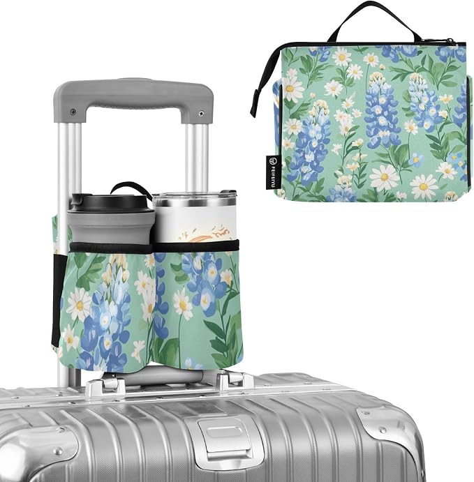 Luggage Cup Holder for Suitcases Free Hands Suitcase Cup Holder Travel Luggage - Image 2