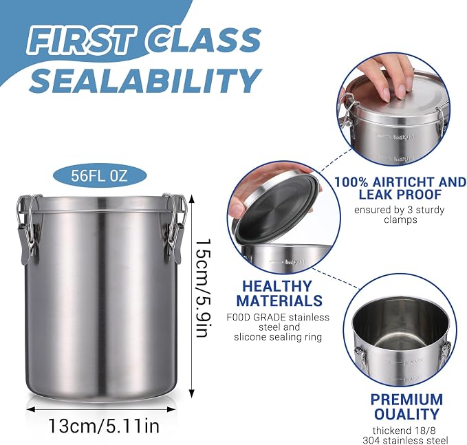 Stainless Steel Coffee Canister - Image 2