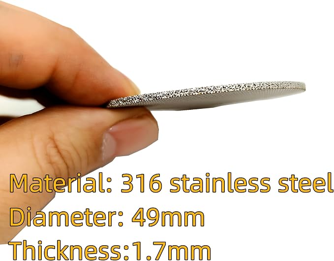 Espresso Puck Screen 49mm, Reusable 1.7mm Thickness 150μm 316 Stainless Steel - Image 5