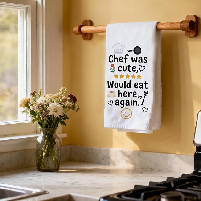CUTHOLLOW Chef's Gifts Decorative Kitchen Towels Set of 4, 15.74"x23.62" - Image 7
