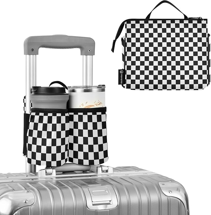 Luggage Cup Holder for Suitcases Free Hands Suitcase Cup Holder Travel Luggage - Image 2