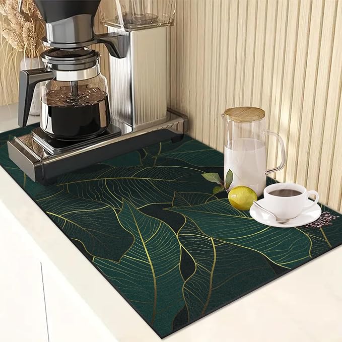 Arttown Coffee Mat for Countertop, Coffee Maker Espresso Machine Rubber Backed - Image 5