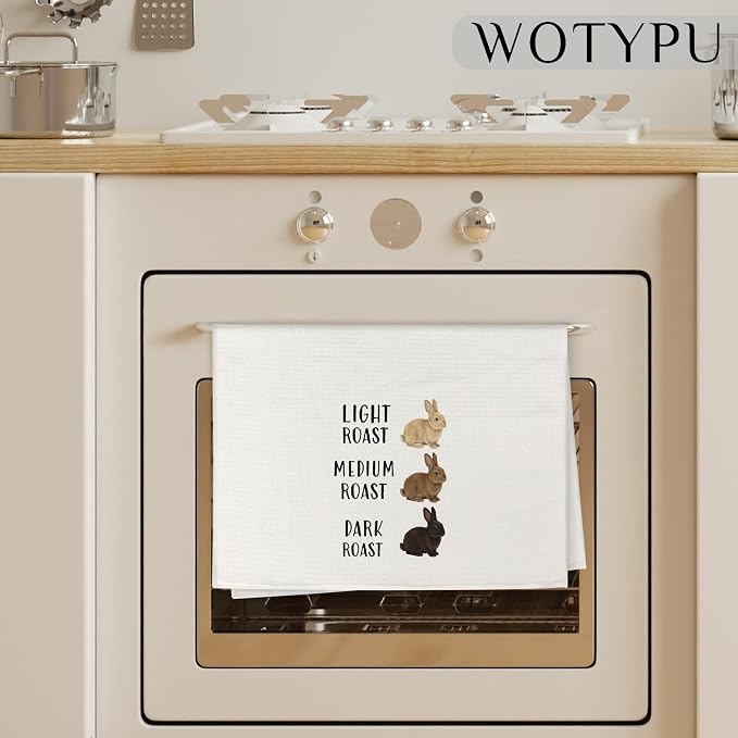 Coffee Easter Bunny Kitchen Towels, Gifts - Image 3