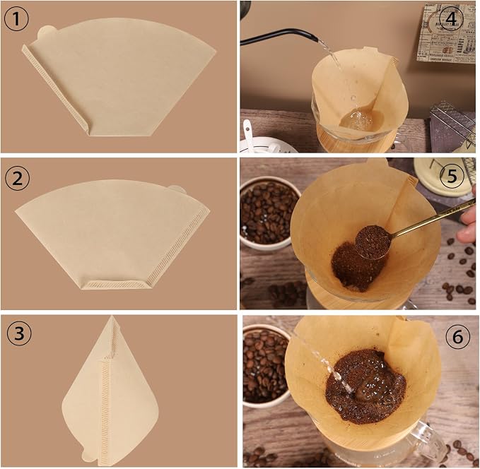 160 Count #4 Cone Coffee Filters 8-12 Cup Disposable Coffee Filters 4 Cone - Image 4