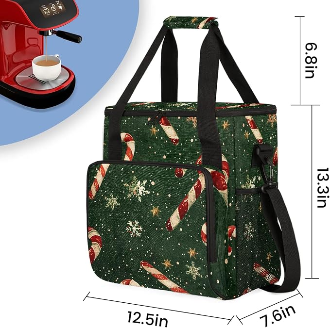 Christmas Candy Coffee Maker Carring Bag, Large Insulated Storage Organizer - Image 2