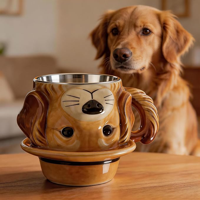 FACE N FACE Golden Retriever Mug - Image 7