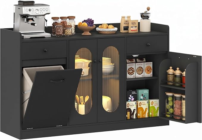 Rongguang 54" Modern Kitchen Coffee Bar Cabinet by Unknown