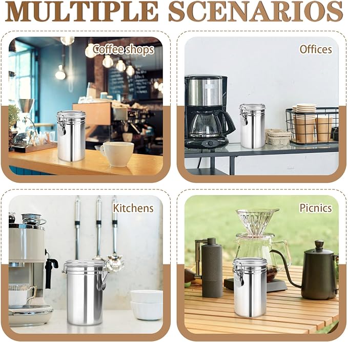 Stainless Steel Coffee Canisters - Image 6
