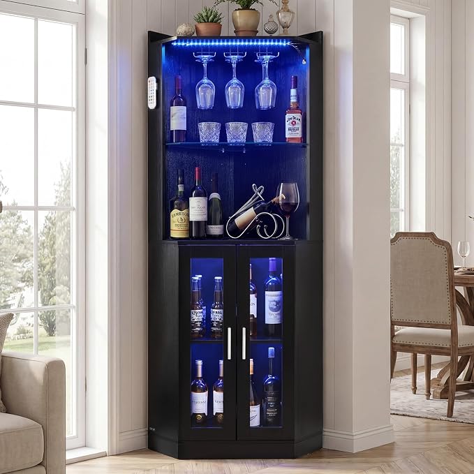 VEVOR Corner Wine Cabinet, Bar Cabinet by VEVOR