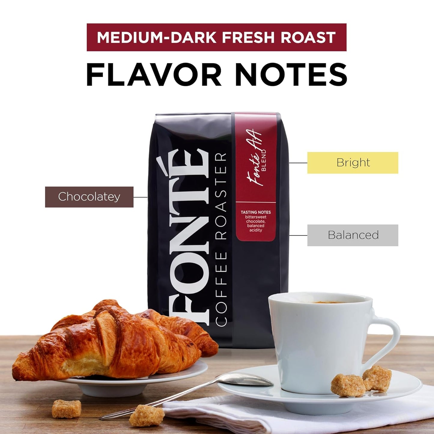 Fonte Coffee Roaster - Home Espresso Coffee - Medium-Dark Fresh Roast - Roasted in Seattle - Single Origin - Bright, Chocolately, Balanced - 12 oz - Fonte AA