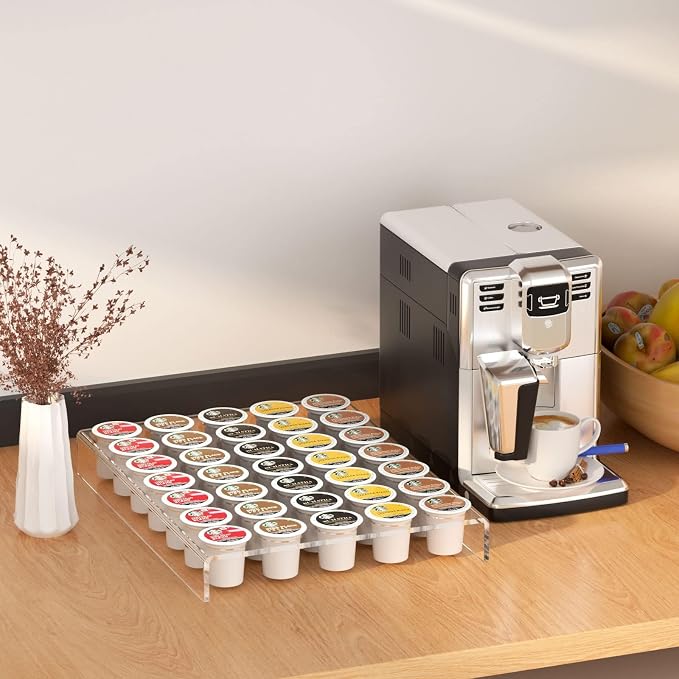 AITEE Acrylic K Cup Drawer Organizer, Hold 35 Coffee Capsules, K Cup Coffee Pod - Image 2