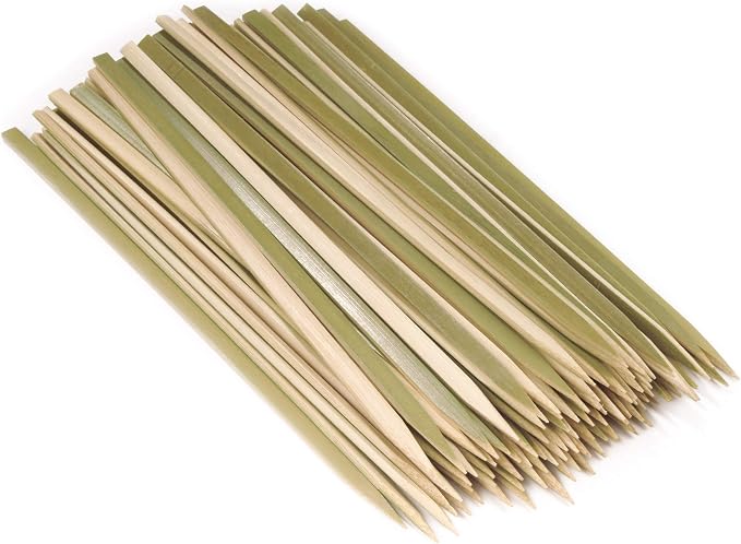 BambooMN Flat Sticks Bamboo Kebab Food Drink Skewers by BambooMN
