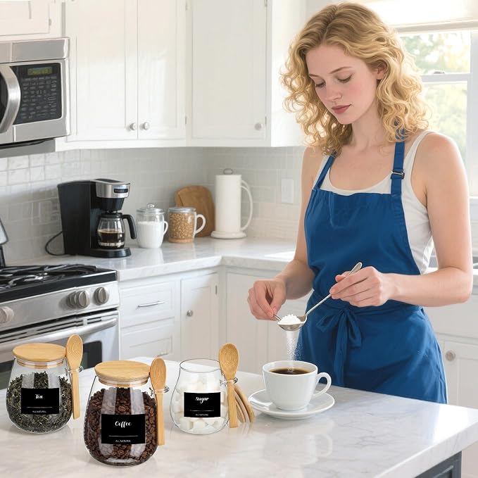 Suclain 3 Pcs Glass Coffee Container - Image 4