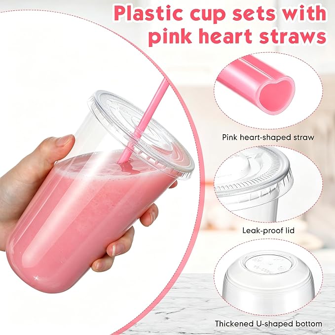 Ziliny 50 Sets Clear Plastic Cups - Image 5