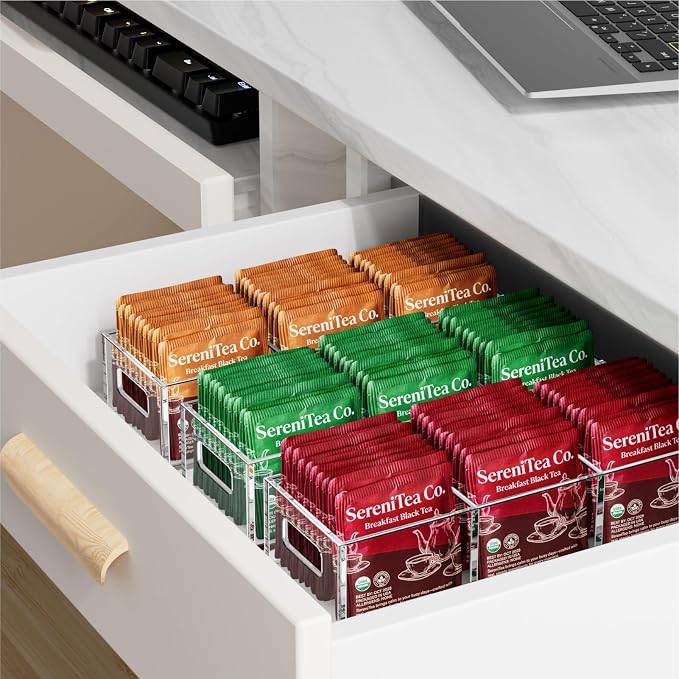 FUCDTEFC Tea Bag Organizer, Small Clear Tea Bag Holder - Image 4