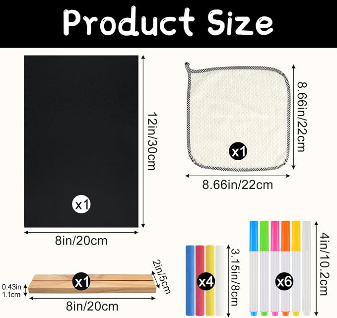 NEBURORA 1 Pack 8 x 12 Inches Tabletop Small Chalkboard Sign - Image 2